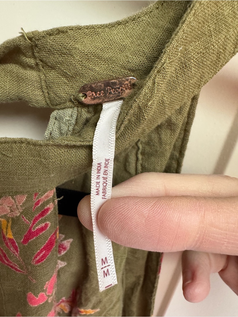 Free People Emily Olive Green Floral Halter - Picture 5 of 8